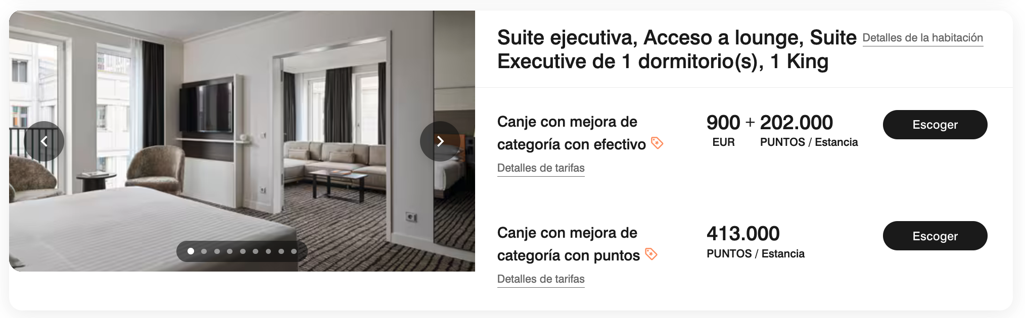 Canje de Suite Ejecutiva con opciones de mejora
